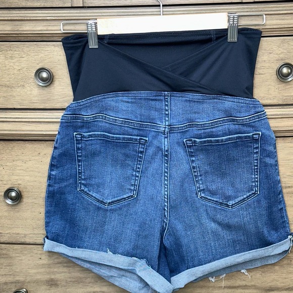 Isabel Maternity Women's Denim Short Midi Shorts Small - Picture 3 of 4